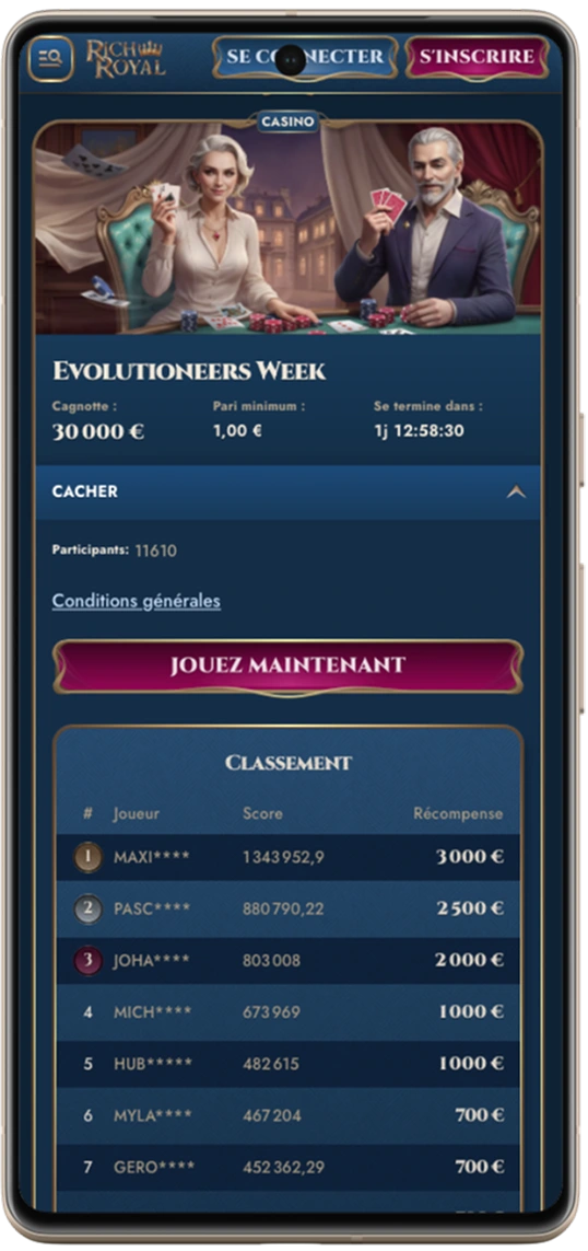 RichRoyal Application Mobile